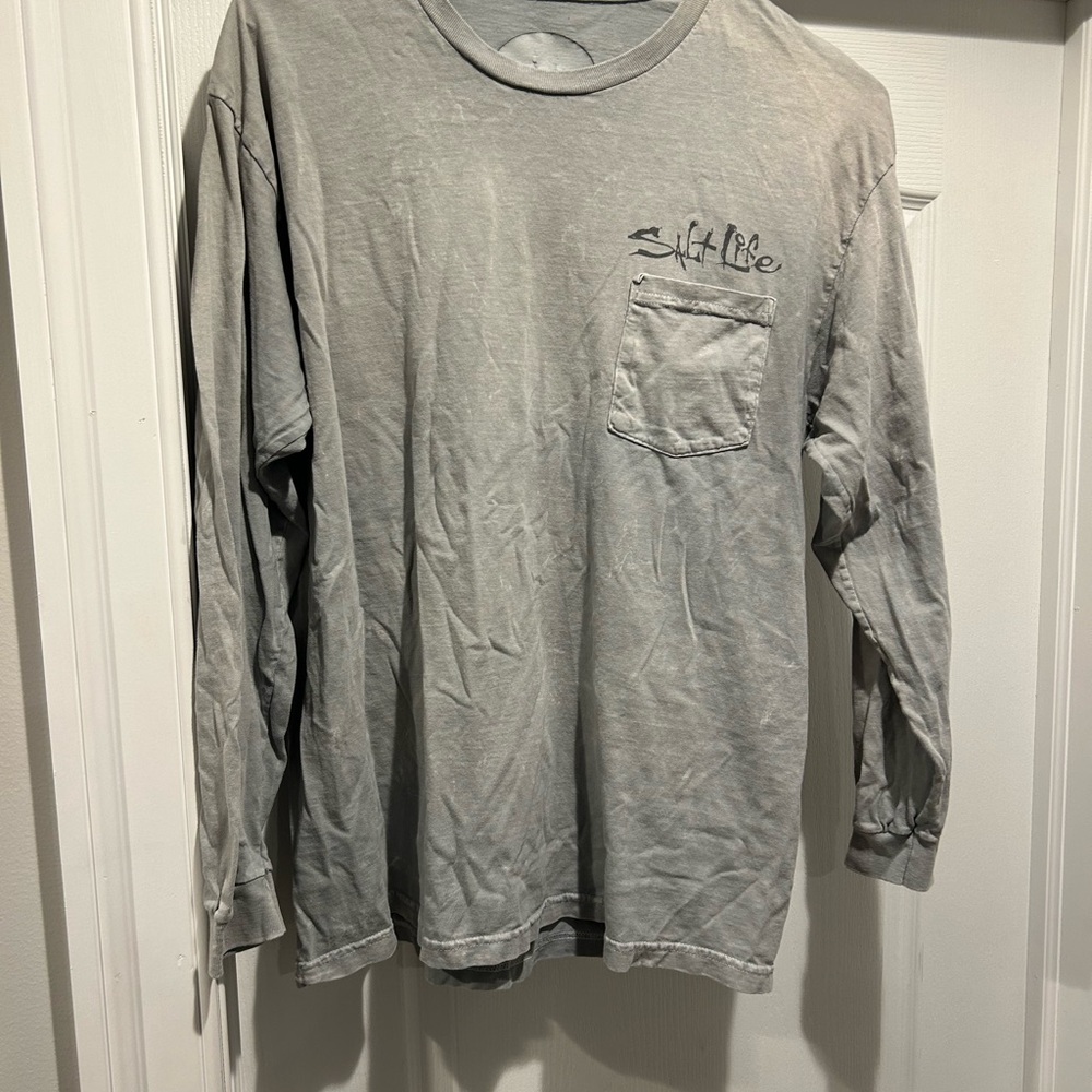 Salt Life Ash Gray Long Sleeve Tee